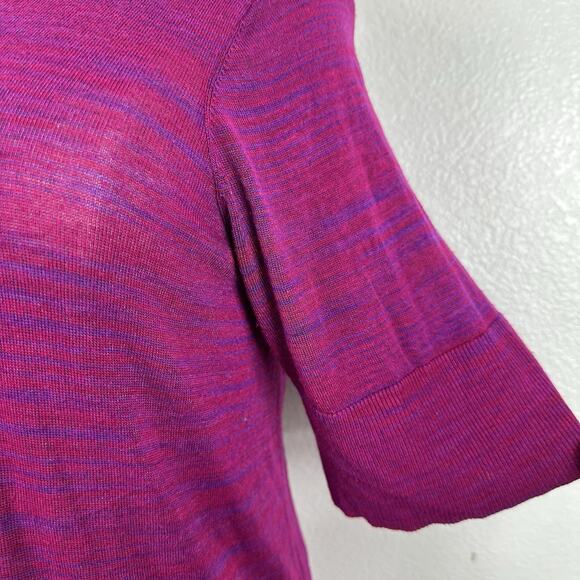 Torrid Sweater Women 3X Purple Space Dye Duster V-Neck Button Front Cardigan - Picture 6 of 15